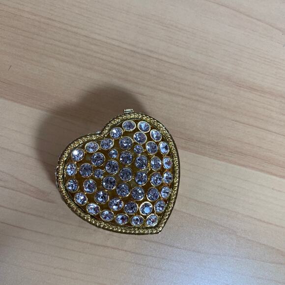 Fashion Jewelry Boxes Metal Jewelry Case Trinket Box Heart Shaped Casket - Picture 5 of 15